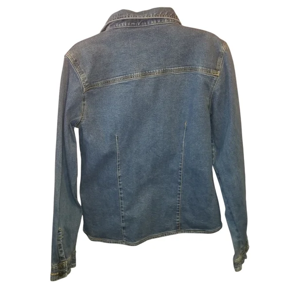 Hard Rock Cafe Vintage Fitted Jean Jacket PTP 18.5 - Picture 3 of 10